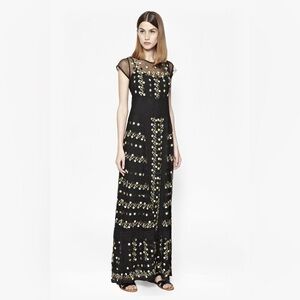 French Connection Springfield Flower Embroidered Maxi Dress SHOWSTOPPER
